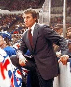 Herb Brooks coaching USA hockey team in Olympics